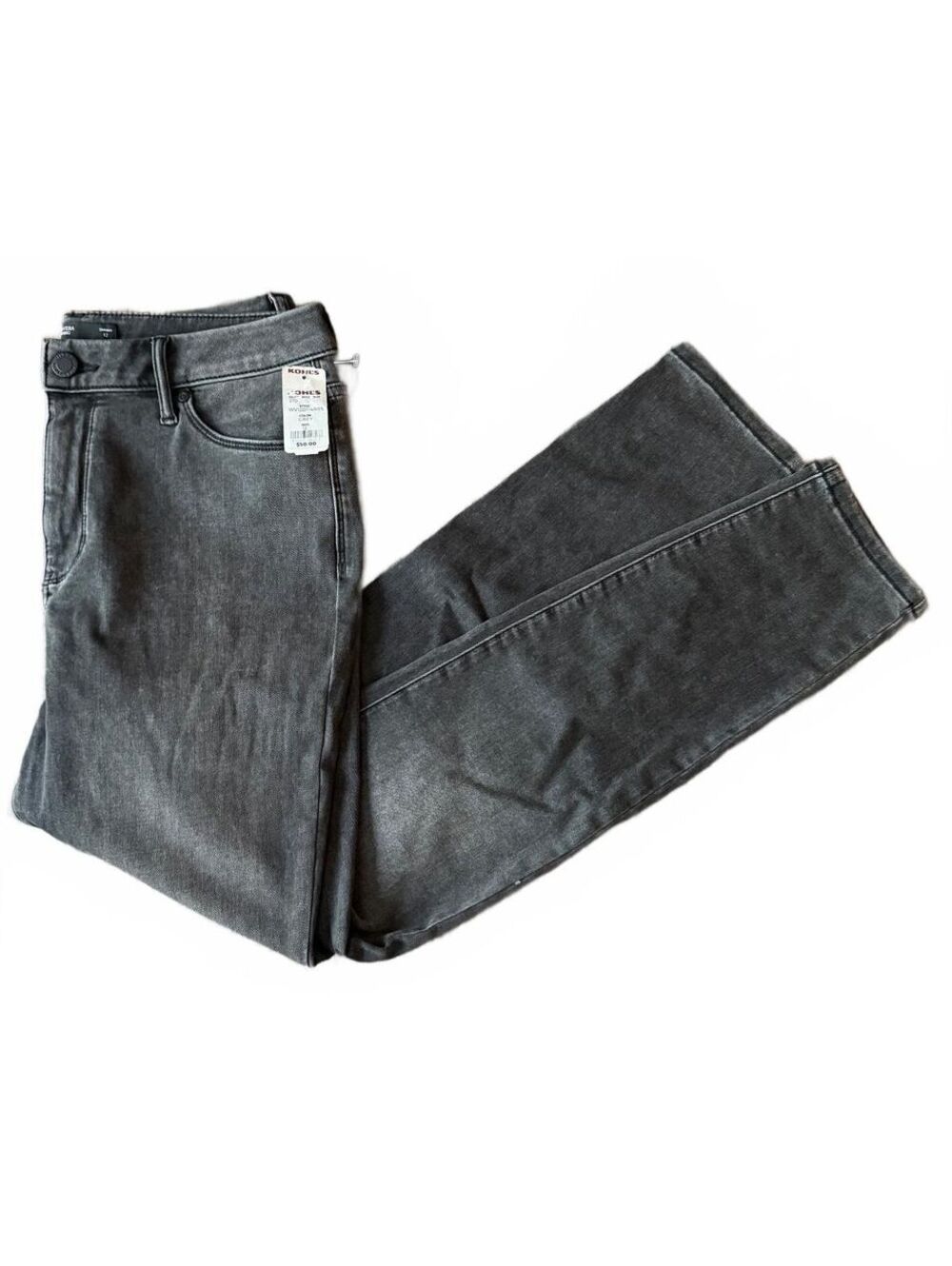 Simply Vera Vera Wang NEW Women's Denim Skinny Jeans Gray Size 12 Streetwear Y2K